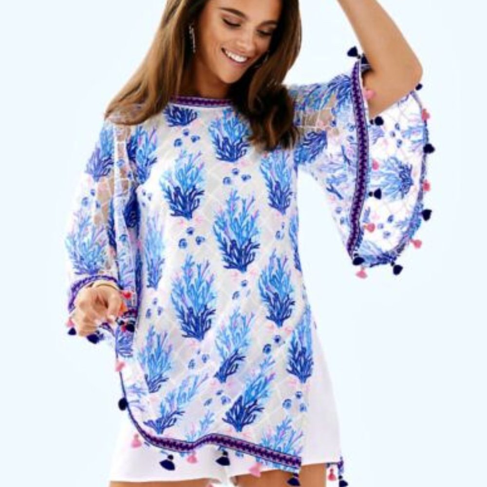 Lilly Pulitzer NWT Jackelin Romper Seaspray Off Shore Gorgeous Size 00,0 - Picture 4 of 16